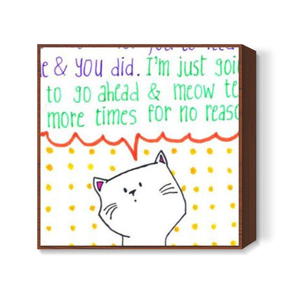 Cat Doodle Square Art Prints