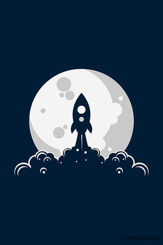 Rocket Moon Launch Artwork