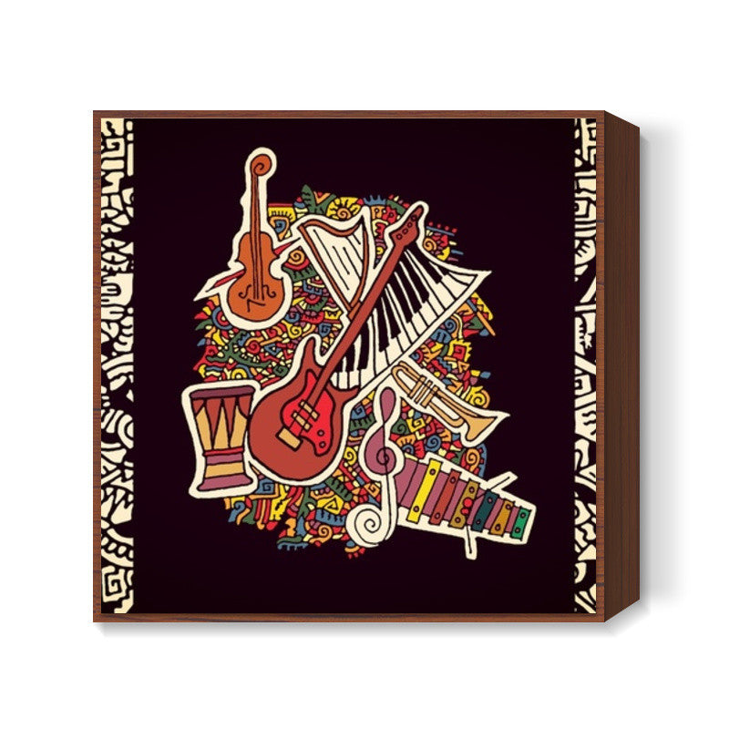 Music Zenscrawl Square Art Prints