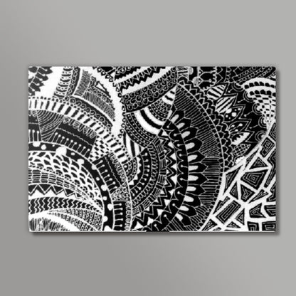 Black-white doodle Wallart |artist: Megha-Vohra