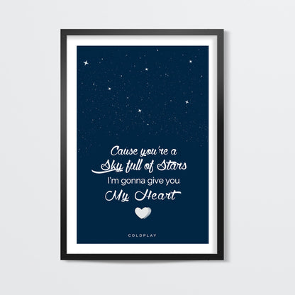 Coldplay | Sky Full of Stars Wall Art