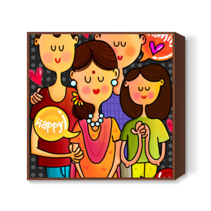 Happy Family Square Art Prints