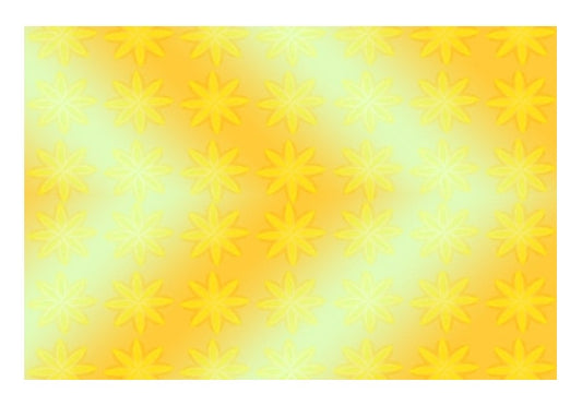 Wall Art, Seamless Yellow Flowers Wall Art