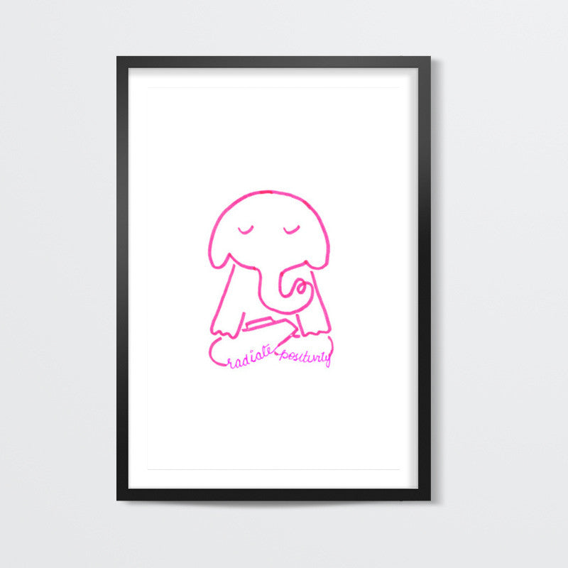 Elephant Illustration Wall Art