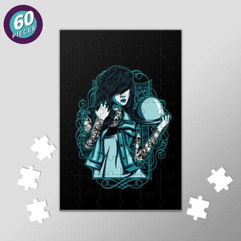 Woman With Tattoos Jigsaw Puzzles