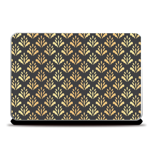 Golden Print Pattern Laptop Skins