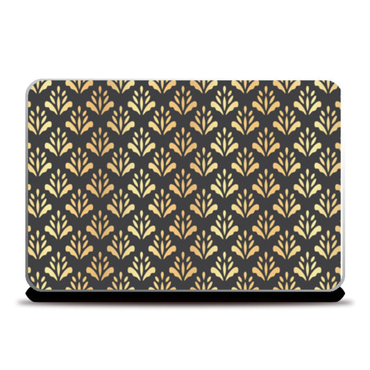 Golden Print Pattern Laptop Skins