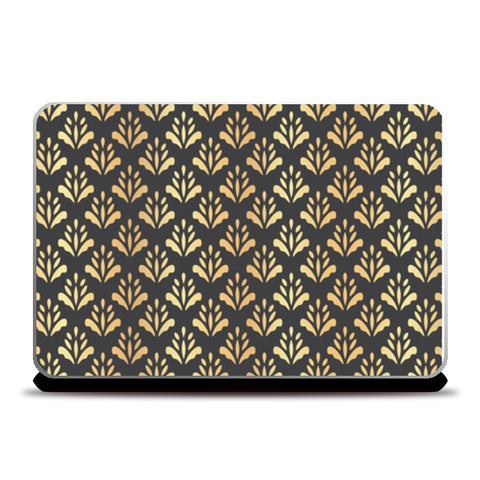 Golden Print Pattern Laptop Skins