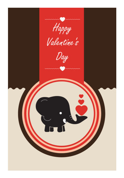 Elephant Love Valentine Celebration Art PosterGully Specials
