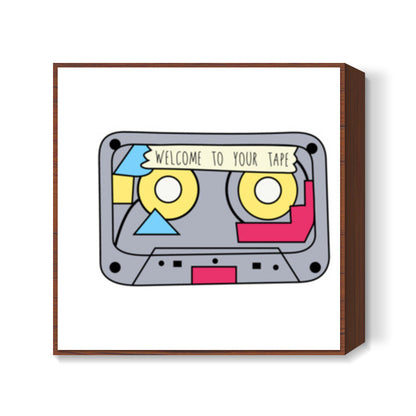 13 reasons why retro tape Square Art Prints