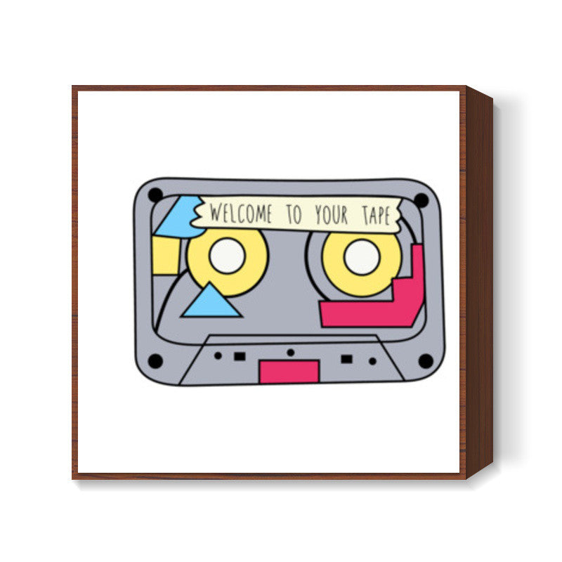 13 reasons why retro tape Square Art Prints