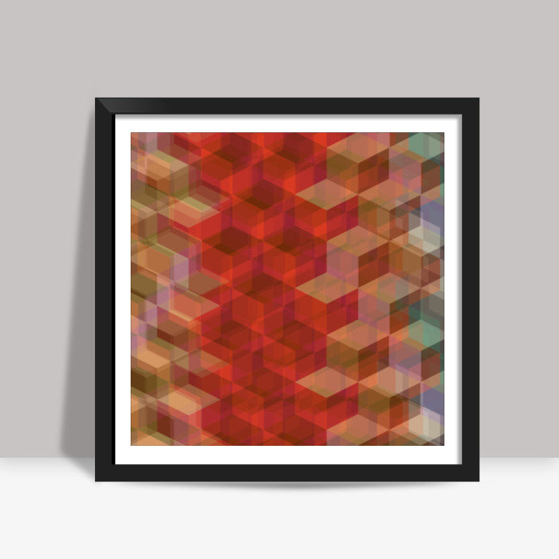 Geometric Bokeh Square Art Prints