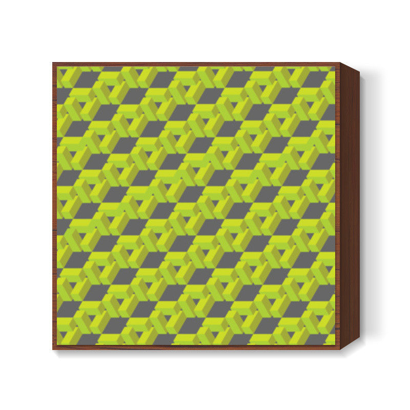 3d pattern 004 Square Art Prints