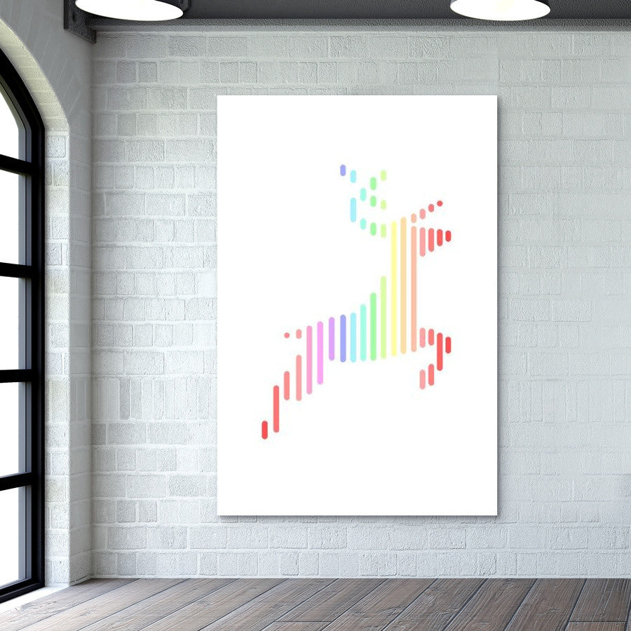 rainbow deer Wall Art | Bhaumik Mistry