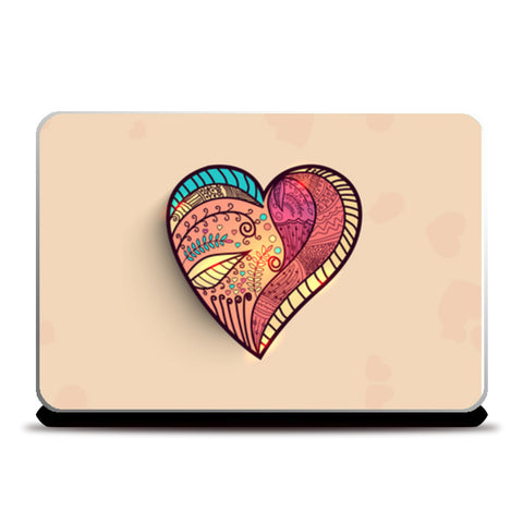 Heart Shape Unique Art Laptop Skins
