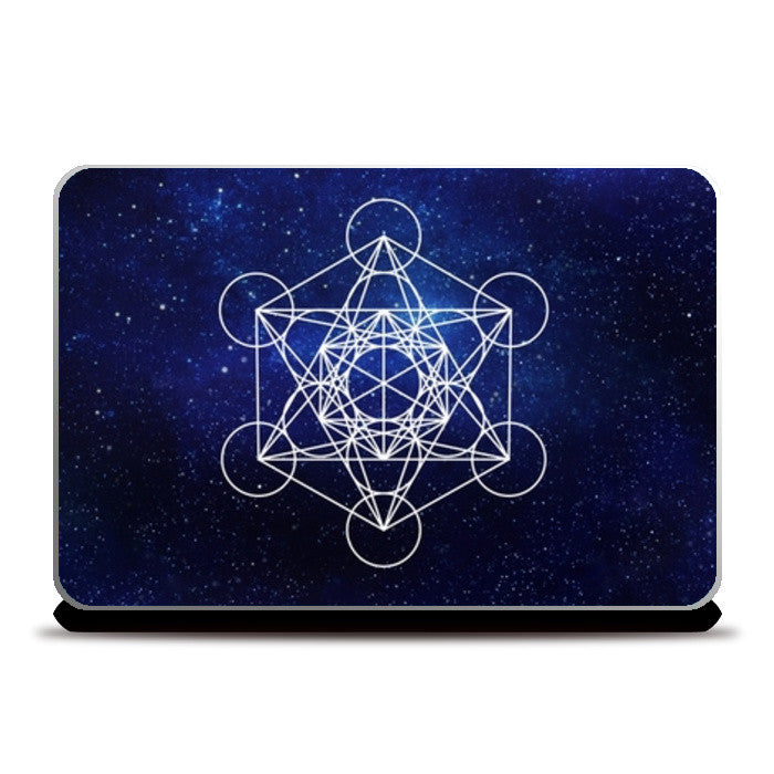 Hexa and circles abstract geometric art Laptop Skins