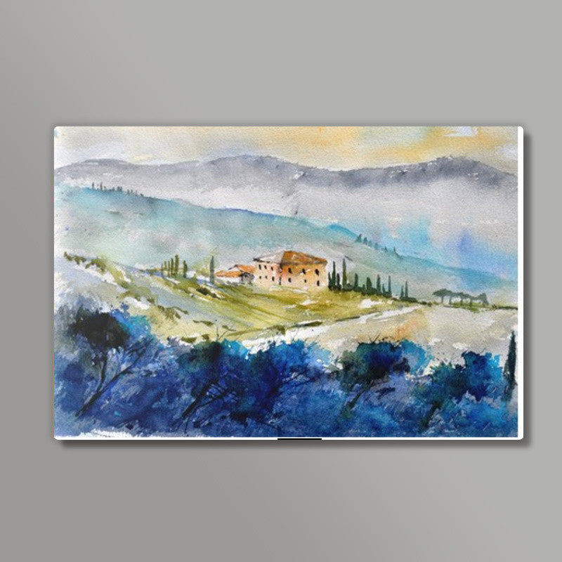 watercolor tuscany Wall Art