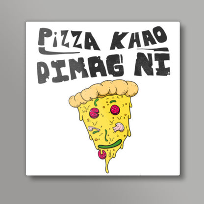 Pizza Khao Dimag Ni Square Art Prints