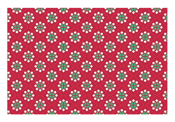 Abstract red and green pattern Wall Art
