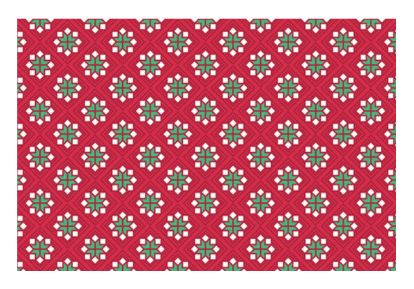 Abstract red and green pattern Wall Art