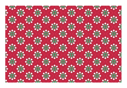 Abstract red and green pattern Wall Art