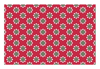 Abstract red and green pattern Wall Art