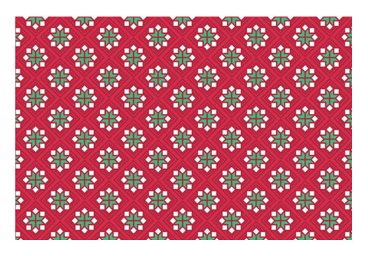 Abstract red and green pattern Wall Art