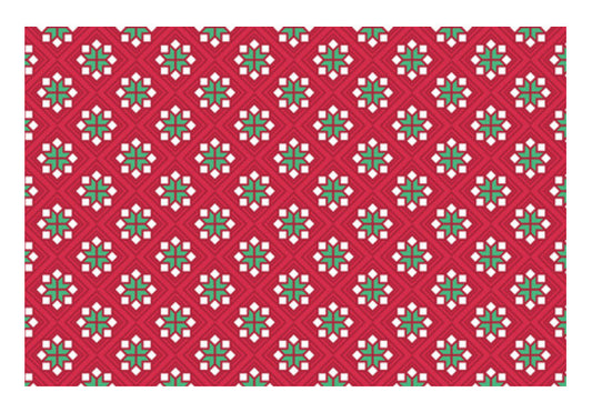 Abstract red and green pattern Wall Art