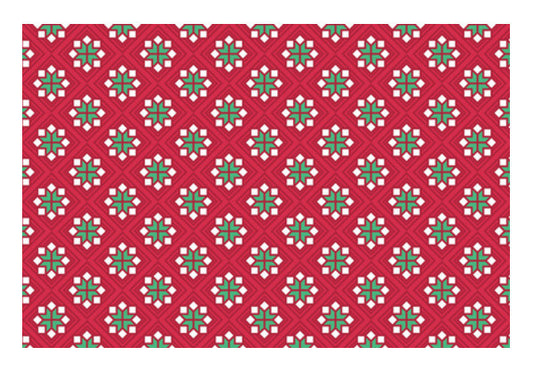 Abstract Red And Green Pattern Art PosterGully Specials