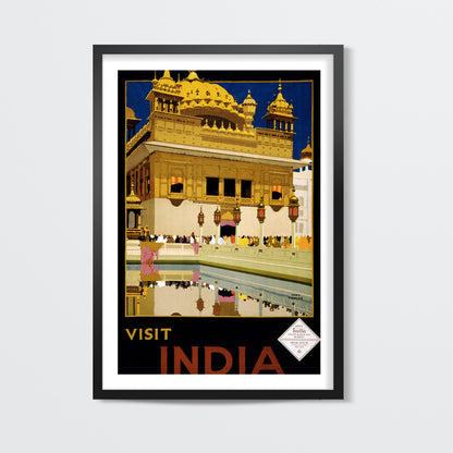 Vintage India Travel Poster 4 Wall Art