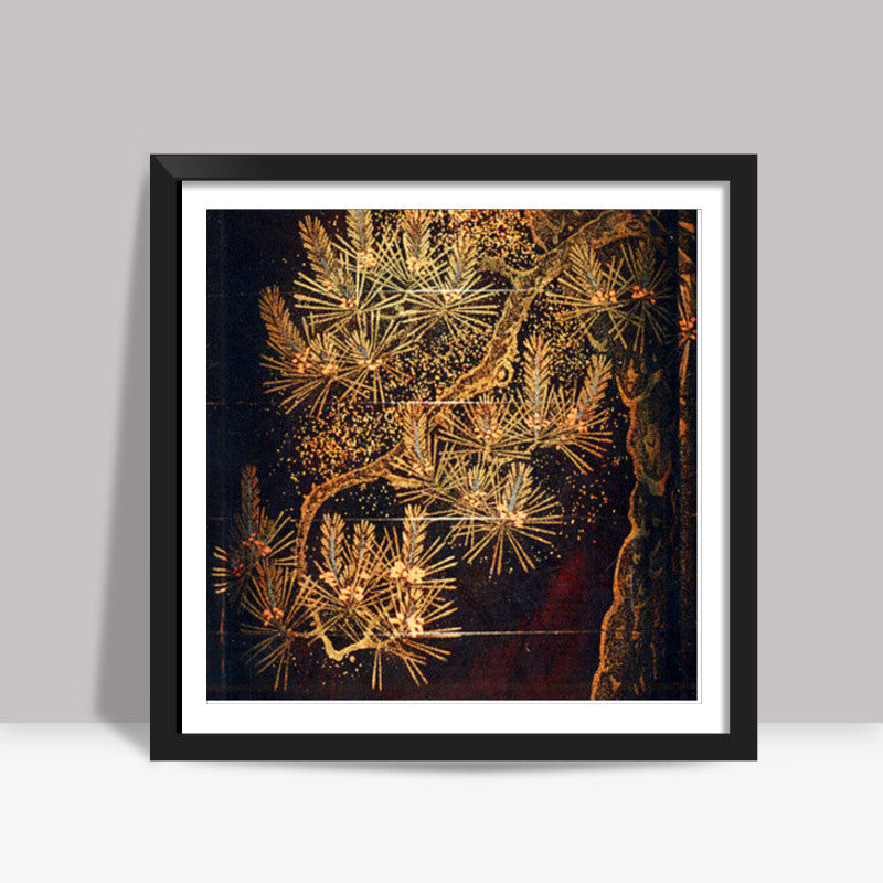 Pines Tree and Branches by Maruyama Ōkyo | Vintage Art Square Art Prints