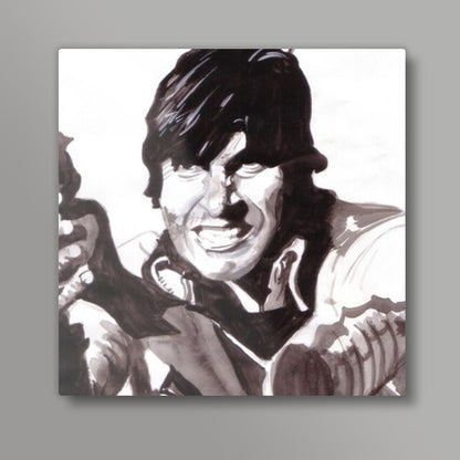 Bollywood superstar Amitabh Bachchan is the angry young man Square Art Prints