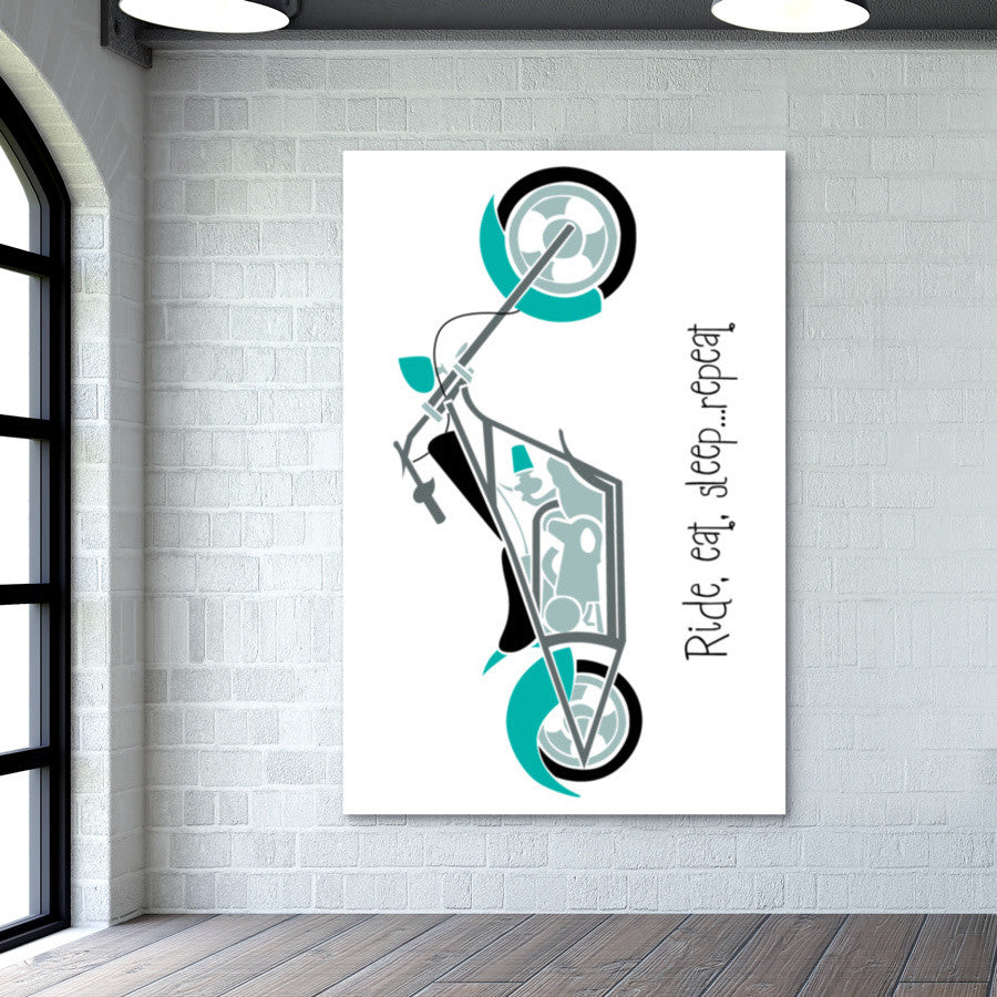 Ride, eat, sleep ... repeat ! Wall Art