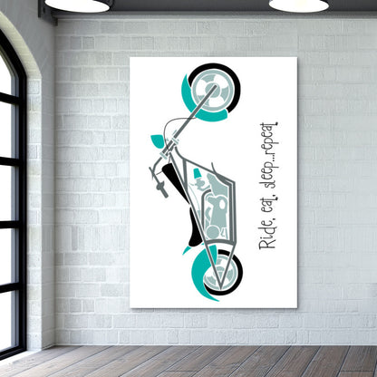 Ride, eat, sleep ... repeat ! Wall Art