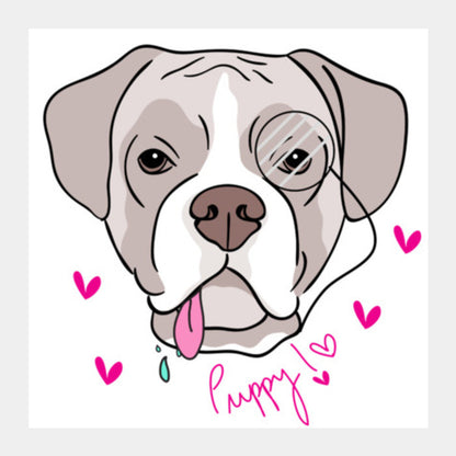 Square Art Prints, PUPPY LOVE! Square Art Prints