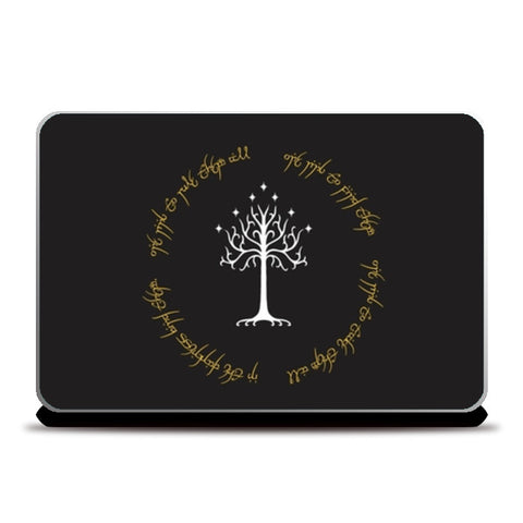 Lord of the ring Gondor white tree gold  Laptop Skins