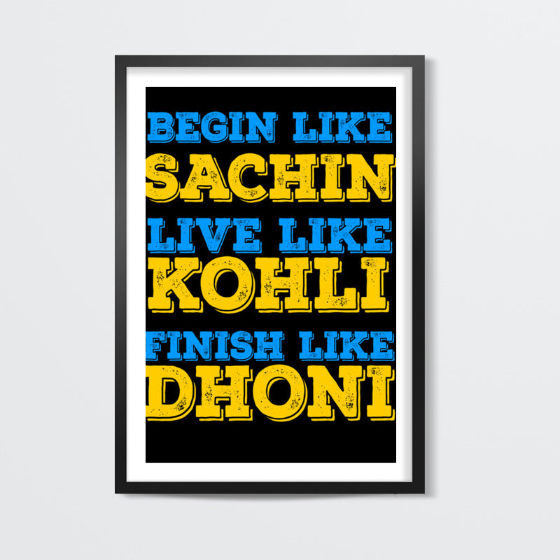 SACHIN KOHLI DHONI Wall Art