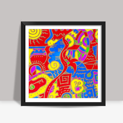 Funky Zenscrawl Square Art Prints