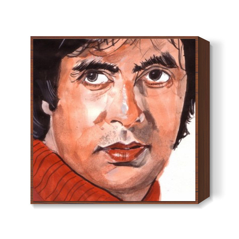 Bollywood superstar Amitabh Bachchan gave several blockbusters in a row in his prime Square Art Prints