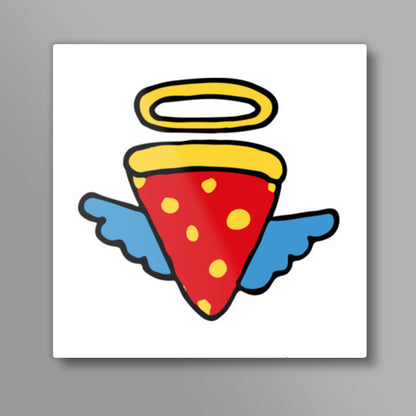 Pizza My Angel Square Art Prints