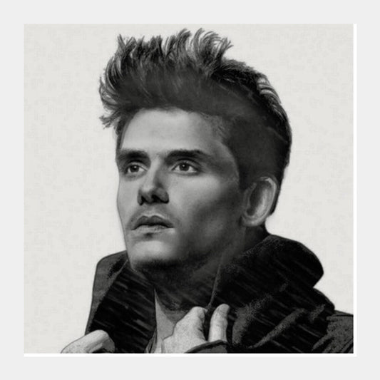 John Mayer sketch Square Art Prints