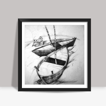 boats Square Art Prints