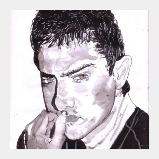 Aamir Khan is the Thinking Khan Square Art Prints