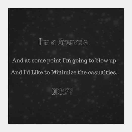 The Fault in our stars QUOTE Square Art Prints