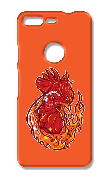 Rooster On Fire Google Pixel Cases