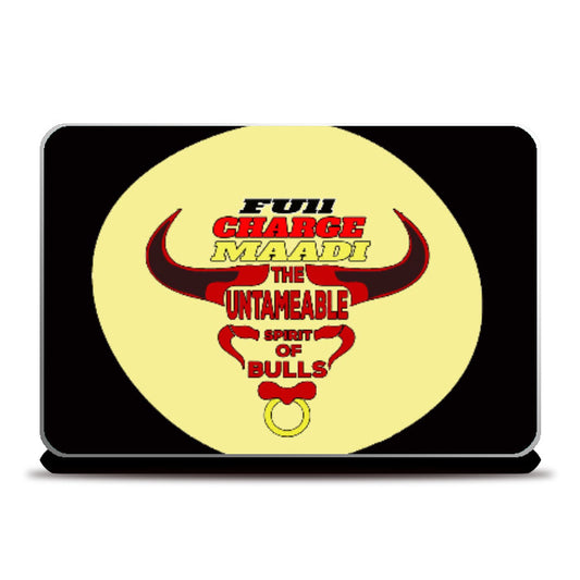 Laptop Skins, Untamable Bulls | Artist PenciLove, - PosterGully