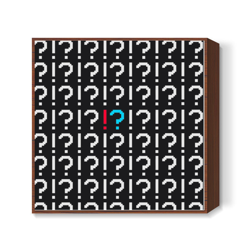 QUESTION EXCLAMATION Square Art Prints
