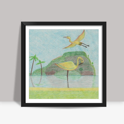 Dreamy Lake Square Art Prints