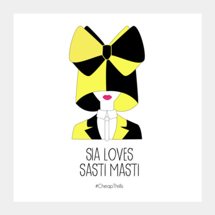 Sasti Masti #CheapThrills Square Art Prints