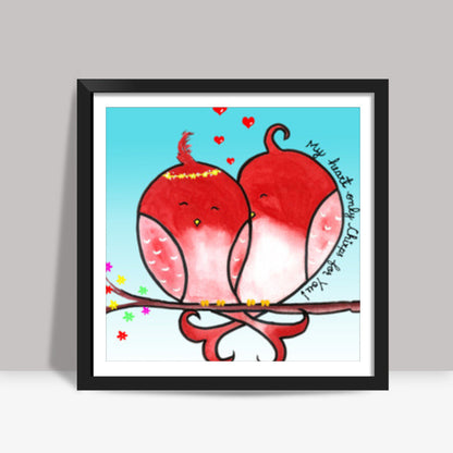 Love Birds Square Art Prints